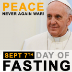 Pope Francis Calls for a day of fasting for peace